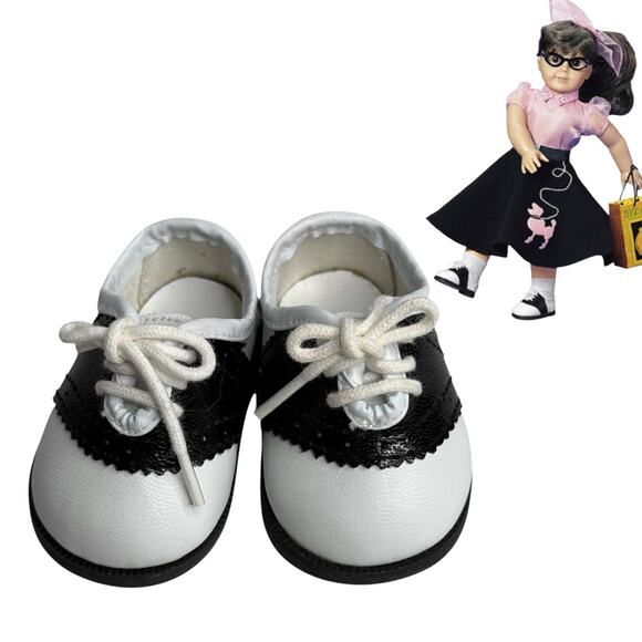 VTG American Girl Pleasant Company 50s Sock Hopper SADDLE SHOES Doll Dance Shoes - Picture 1 of 9